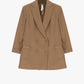 Tailleur giacca doppiopetto monocolour con rever a lancia e pantalone flare IMPERIAL