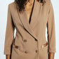 Tailleur giacca doppiopetto monocolour con rever a lancia e pantalone flare IMPERIAL