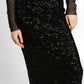 Gonna midi a tubino monocolour con paillettes IMPERIAL