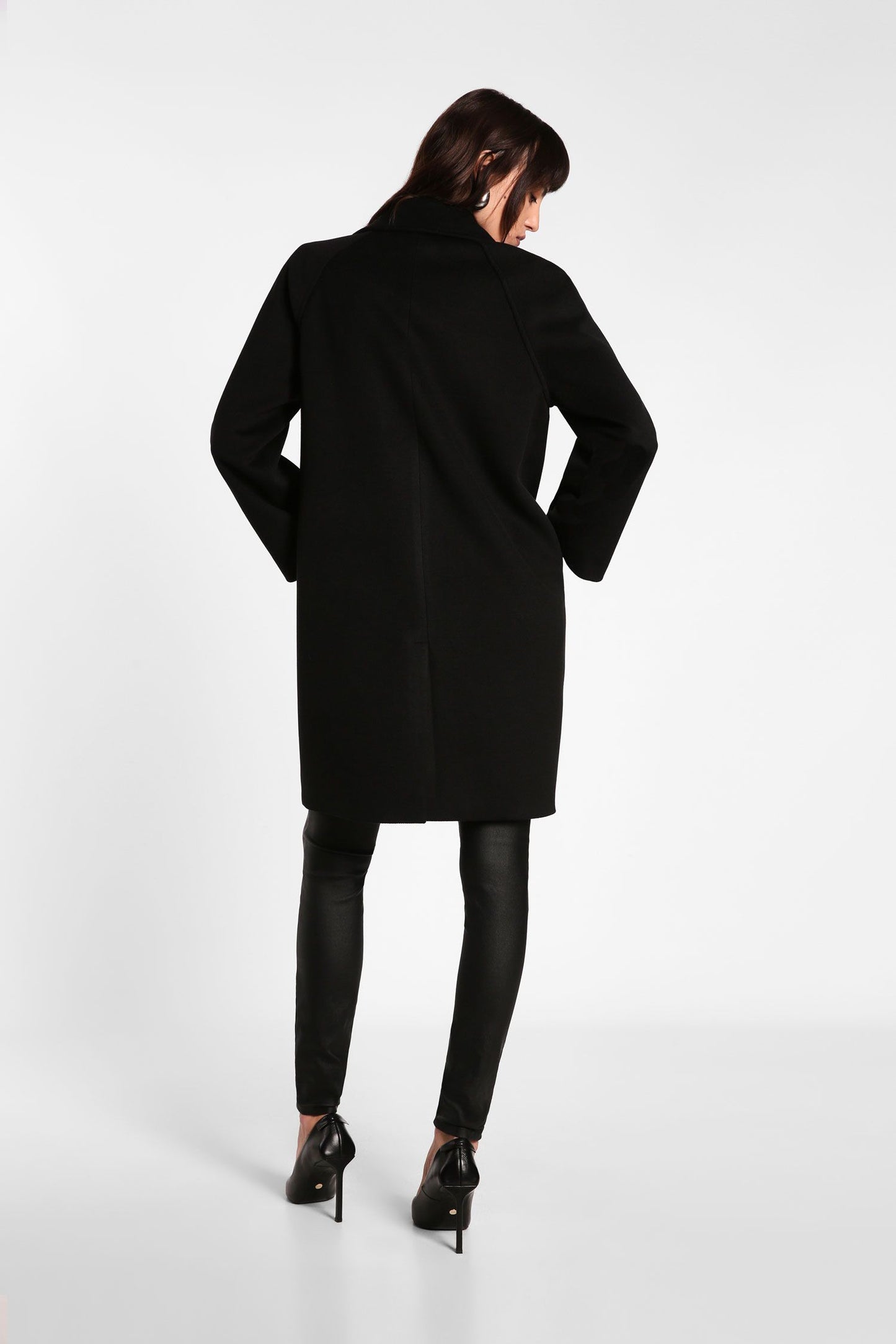 Cappotto lungo oversize doppiopetto monocolour con revers classici IMPERIAL