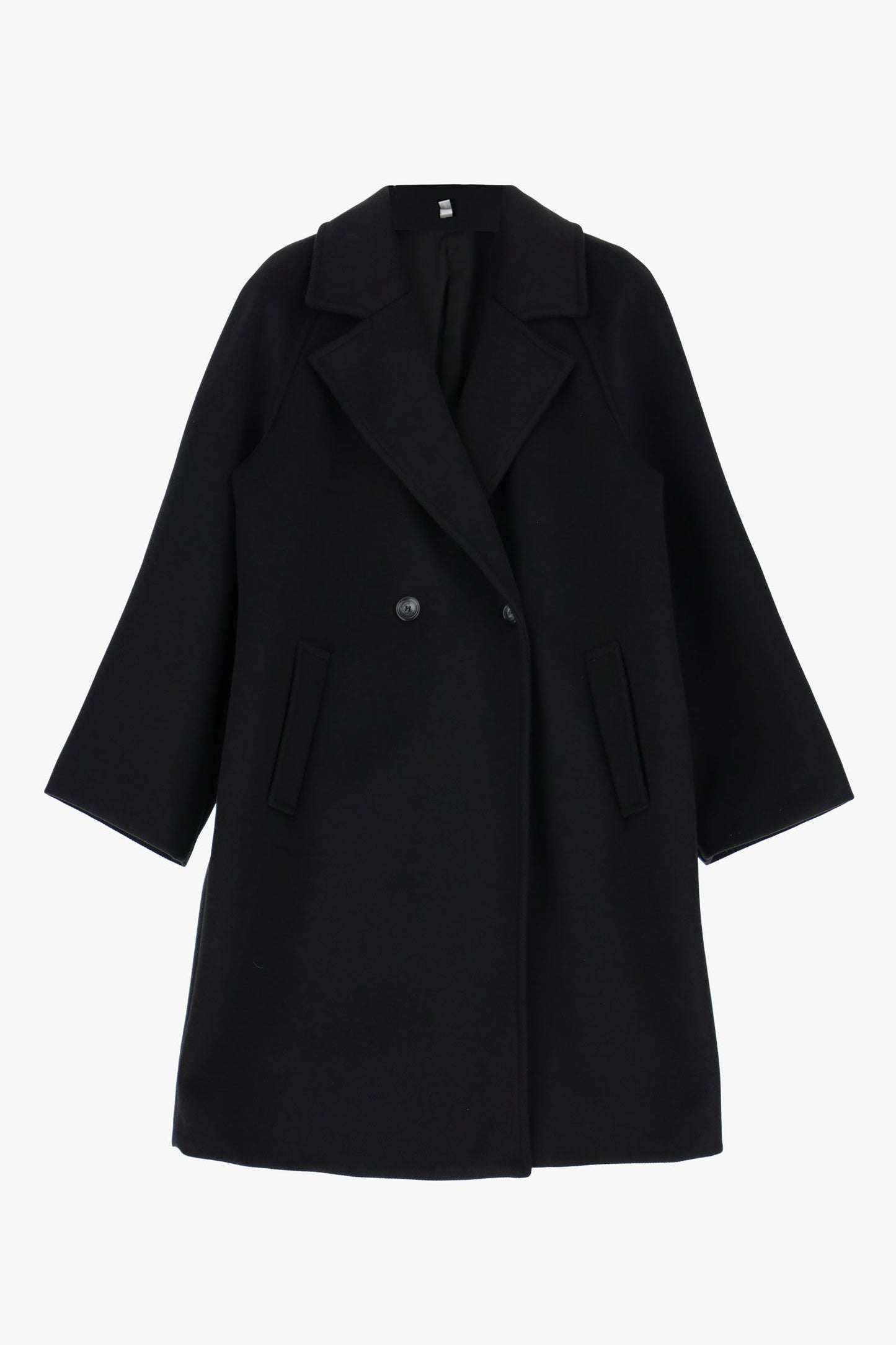 Cappotto lungo oversize doppiopetto monocolour con revers classici IMPERIAL