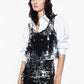 Top con paillettes e scollo squadrato IMPERIAL.