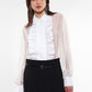 Camicia monocolour effetto trasparenza con ruches IMPERIAL.