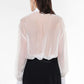 Camicia monocolour effetto trasparenza con ruches IMPERIAL.
