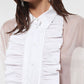 Camicia monocolour effetto trasparenza con ruches IMPERIAL.