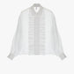 Camicia monocolour effetto trasparenza con ruches IMPERIAL.