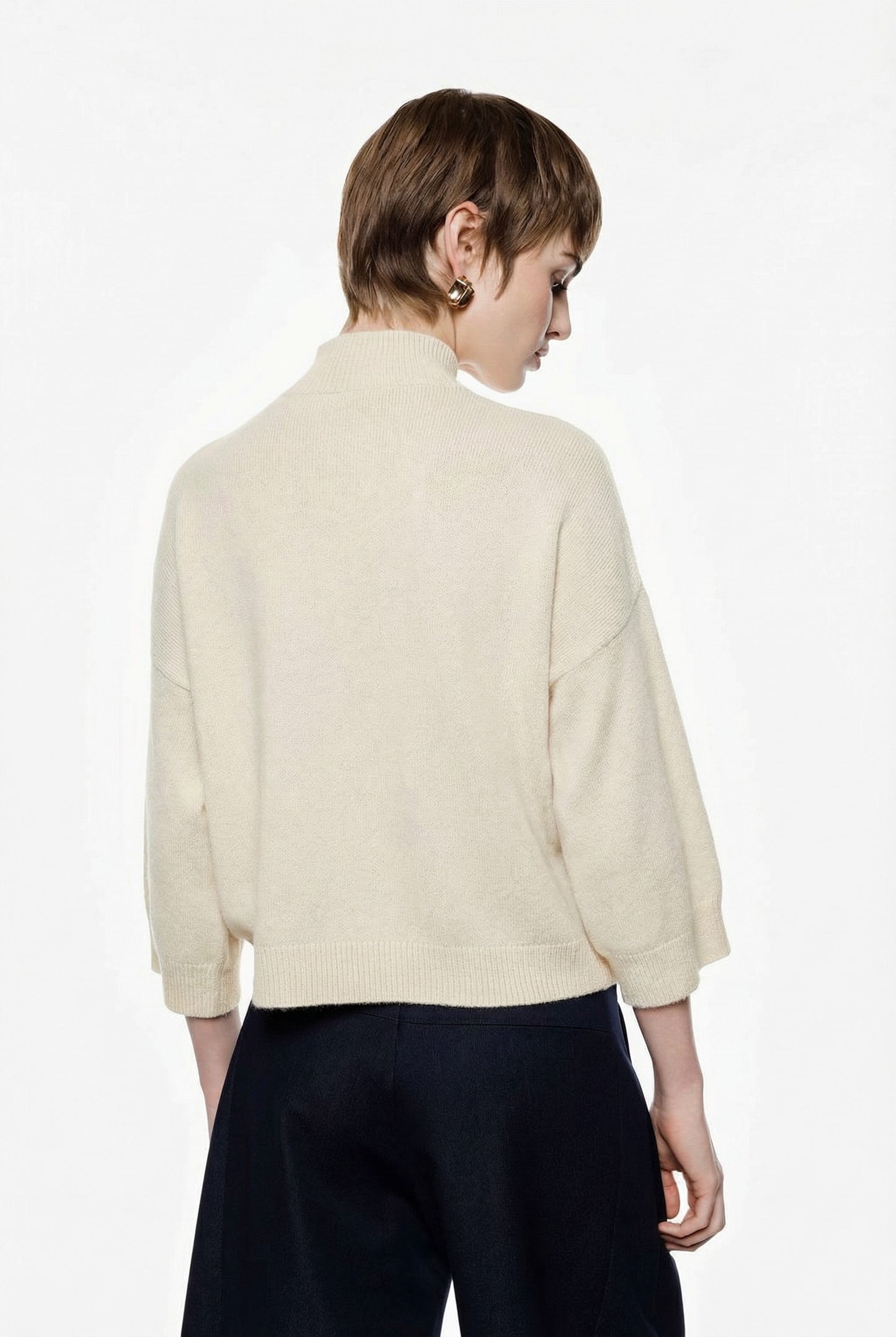 MAGLIA GIROCOLLO MANICHE A TRE QUARTI  M3025860 BUTTERFLY IMPERIAL.