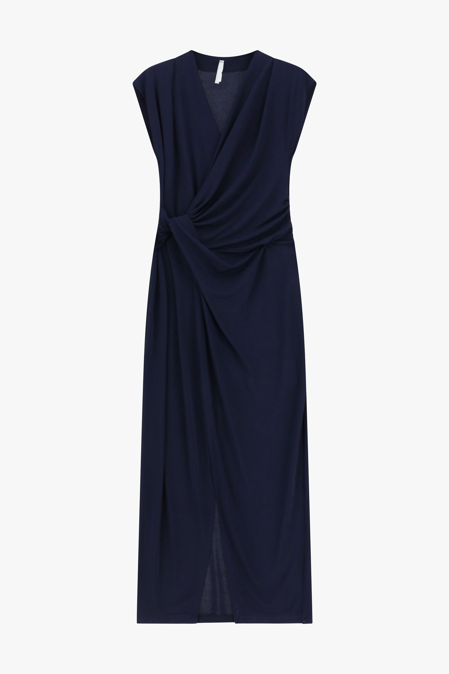 ABITO LUNGO DRAPPEGGIATO SCOLLO A V SENZA MANICHE AFZCLJQ BLU IMPERIAL.
