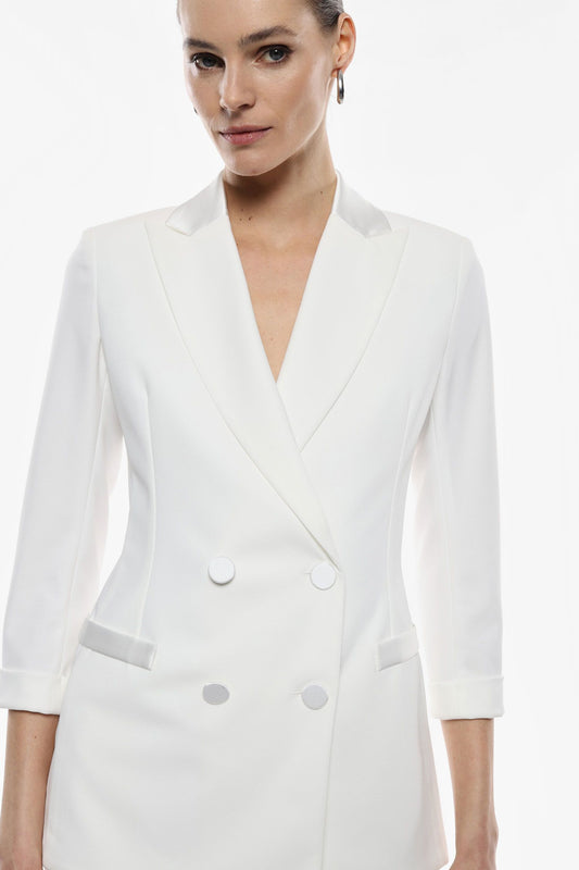 TAILLEUR GIACCA DOPPIOPETTO LATTE CON REVER A LANCIA IMPERIAL
