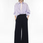 Pantaloni a palazzo monocolour con pinces e cintura IMPERIAL