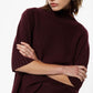 MAGLIA TURTLENECK MANICHE A MEZZO BRACCIO M3025859 PRUGNA IMPERIAL.