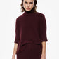 MAGLIA TURTLENECK MANICHE A MEZZO BRACCIO M3025859 PRUGNA IMPERIAL.