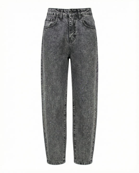 JEANS CON STRASS 53721 GRIGIO SUSY MIX