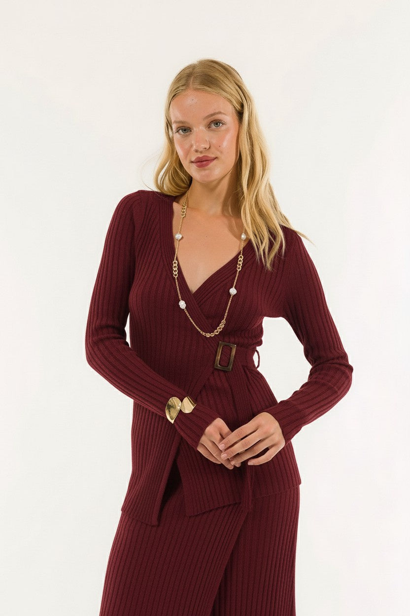 GIACCHINA INCROCIATA 3M0954C BORDEAUX KONTATTO