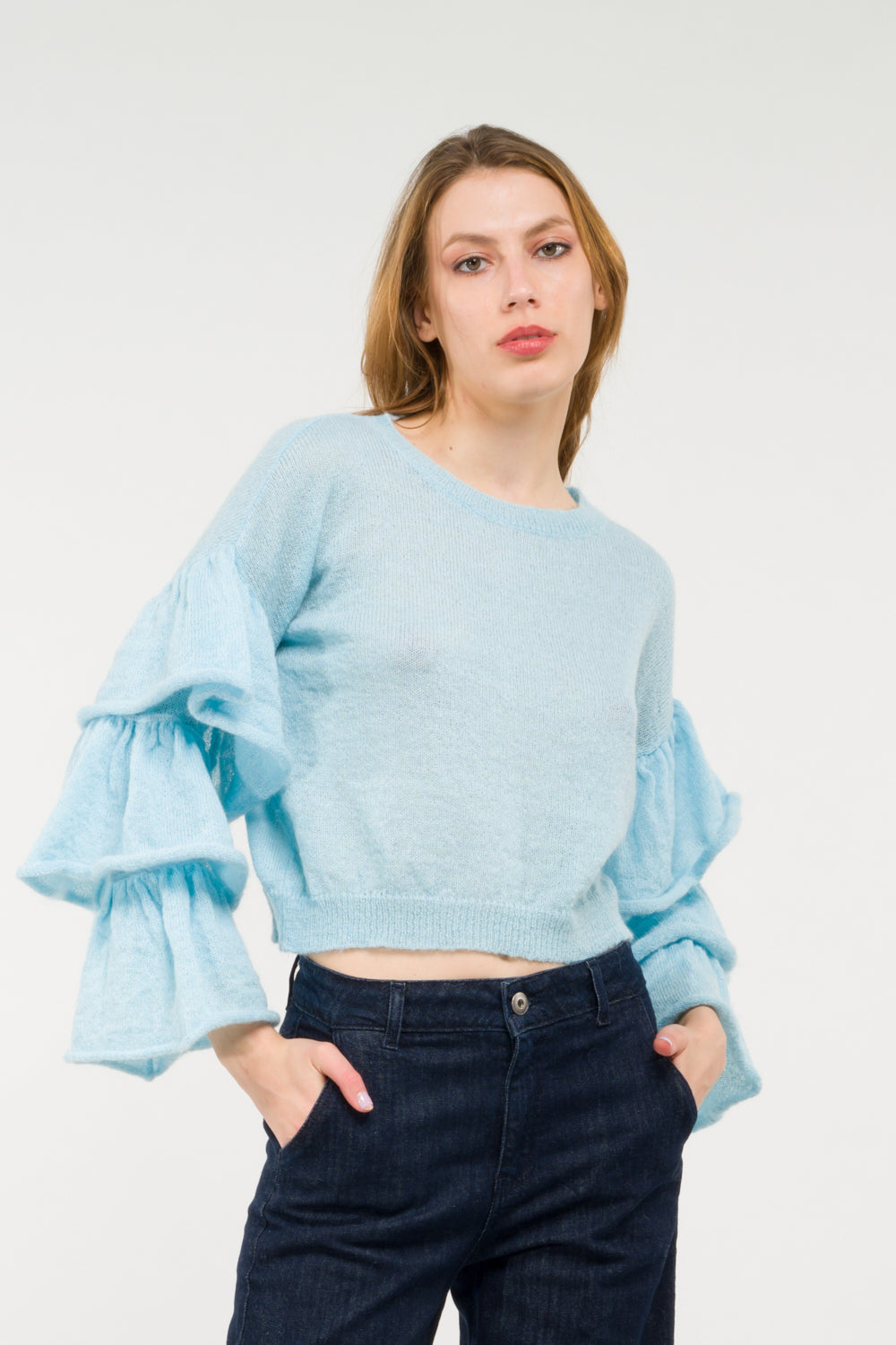 GIROCOLLO MANICHE ROUCHES KONTATTO