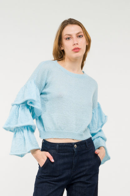 GIROCOLLO MANICHE ROUCHES KONTATTO