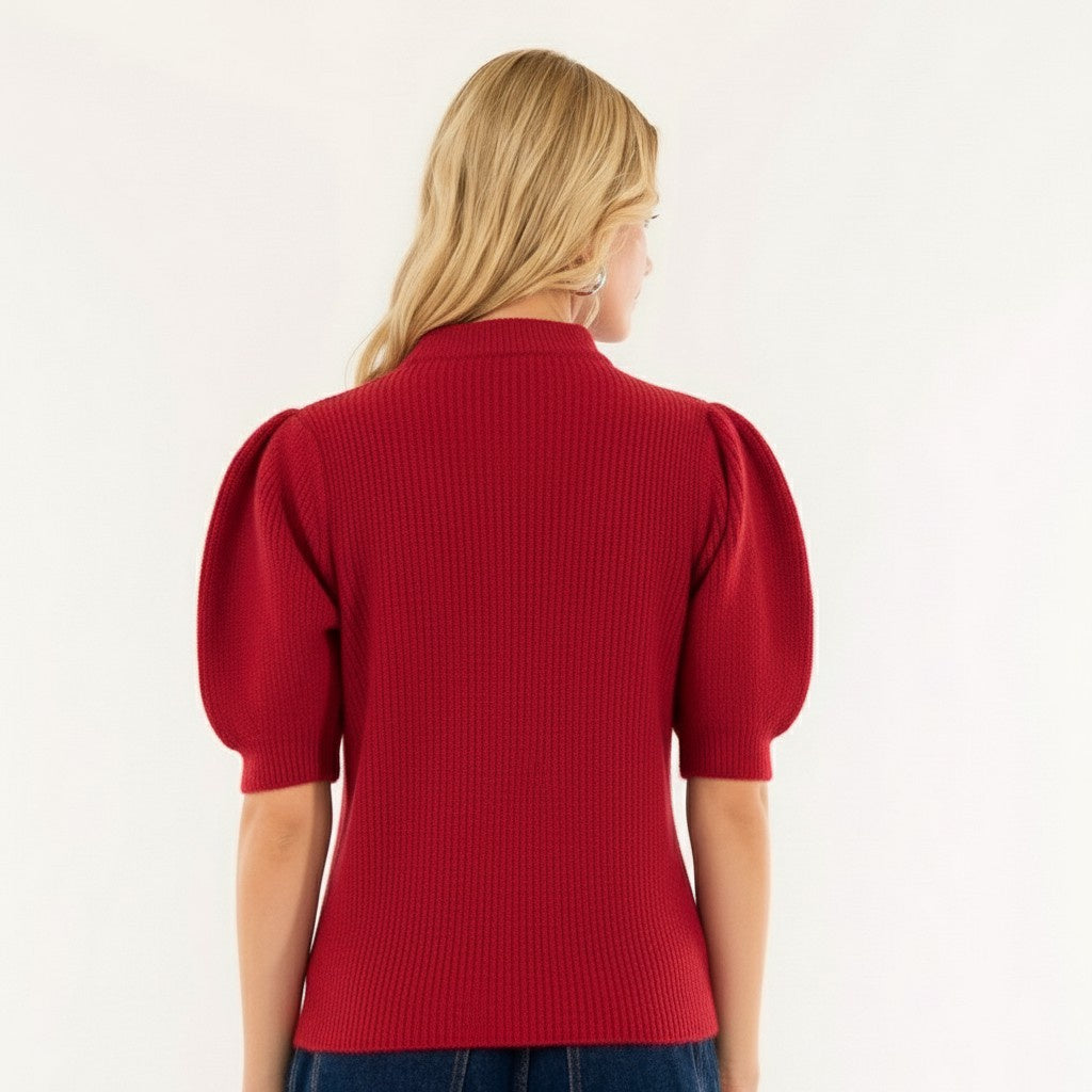 MAGLIA GIROCOLLO FIOCCHI 3M0931C CILIEGIA KONTATTO