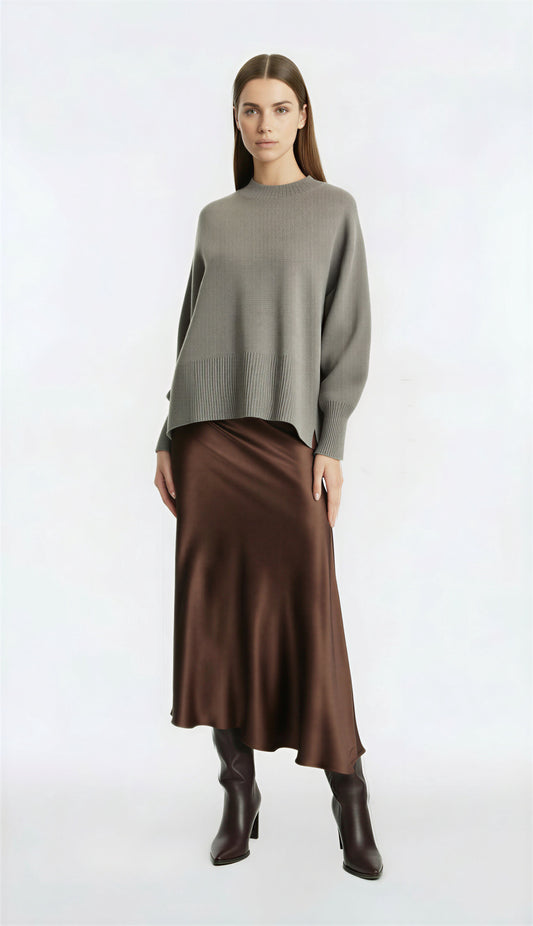 MAGLIA GIROCOLLO IN MISTO CASHMERE 64540AI25 VISONE TENSIONE IN.