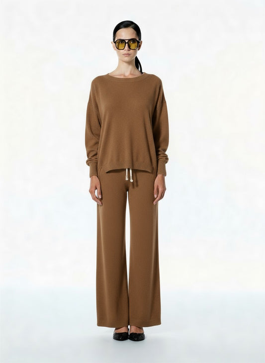 Maglia Girocollo Paillettes NOCCIOLA KONTATTO