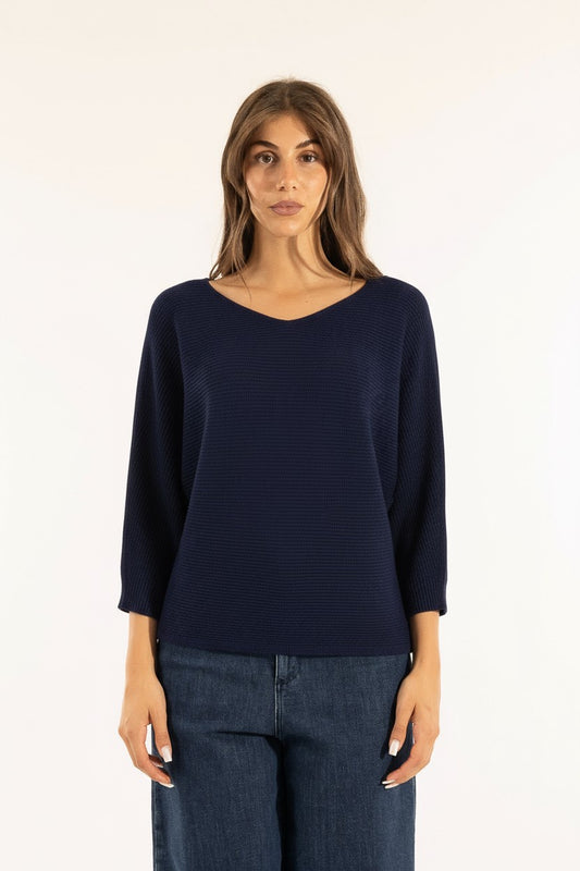 MAGLIA KIMONO 3M0852CN KONTATTO BLU