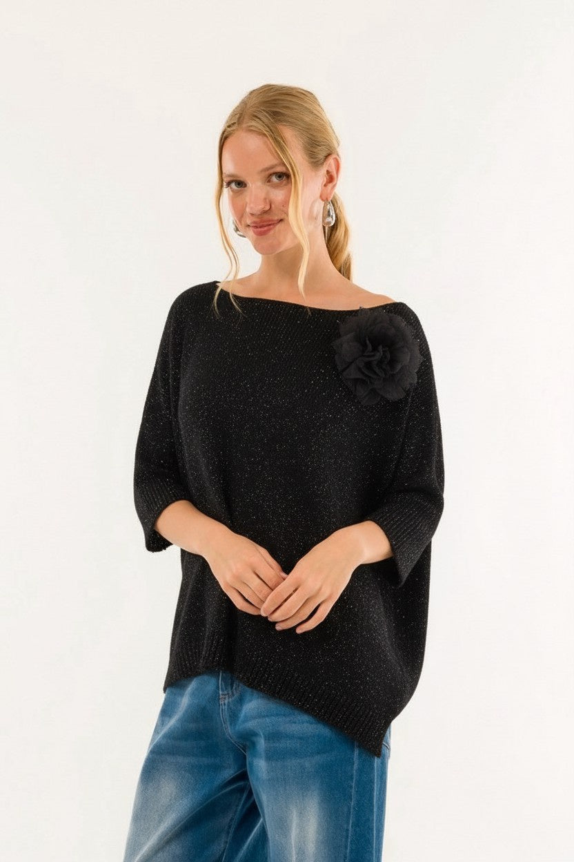 MAGLIA SCOLLO 3M0975C NERO KONTATTO