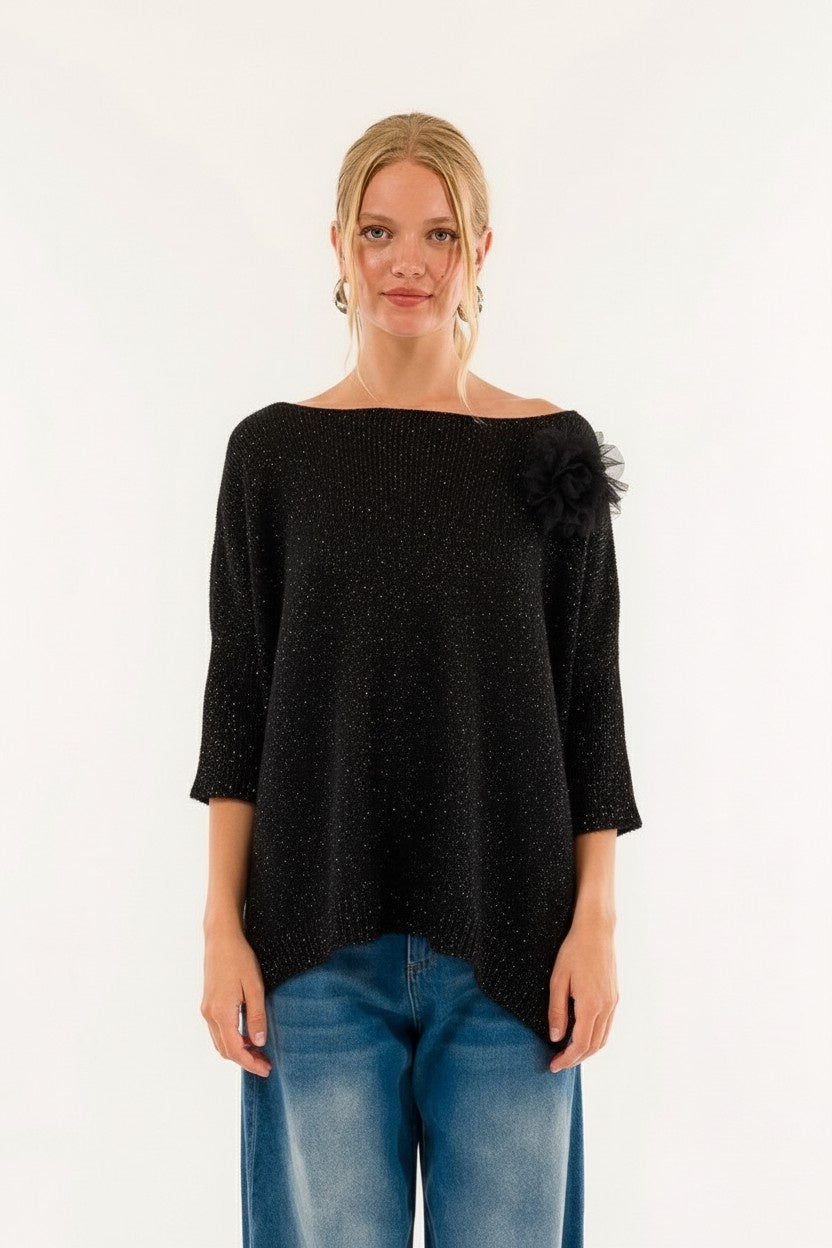 MAGLIA SCOLLO 3M0975C NERO KONTATTO