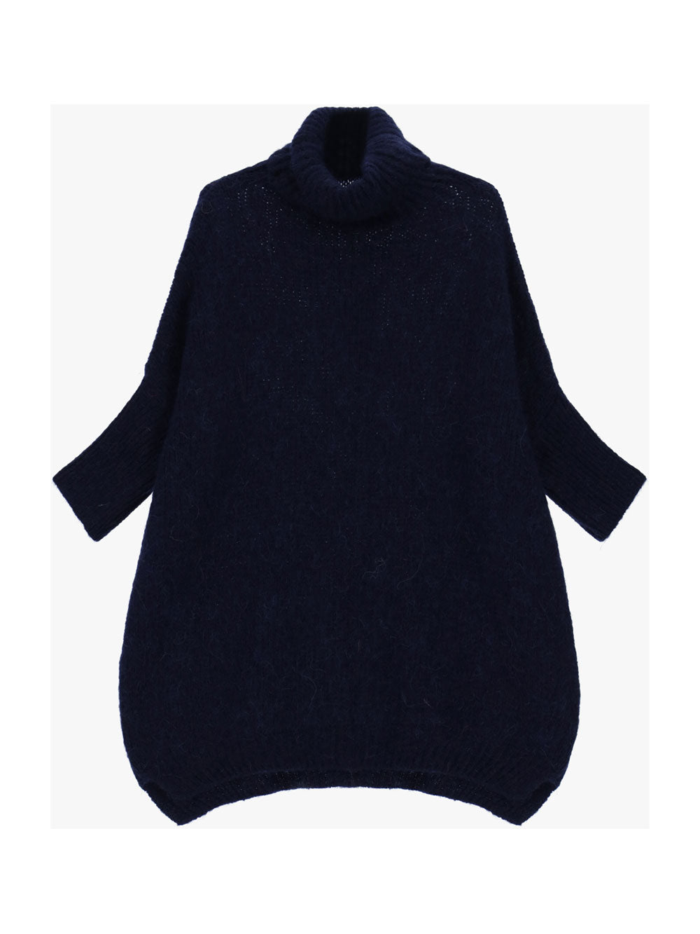 MAGLIA OVERSIZE COLLO ALTO M3025889 BLU IMPERIAL.