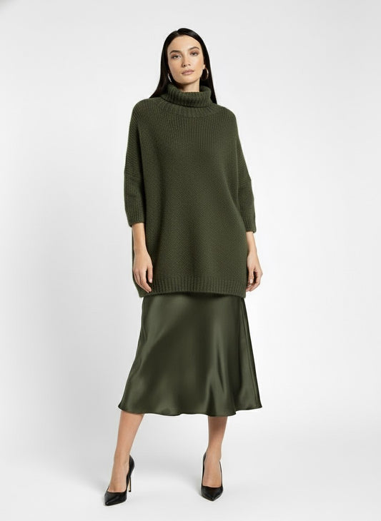 MAGLIA OVERSIZE COLLO ALTO M3025889 MILITARE IMPERIAL.