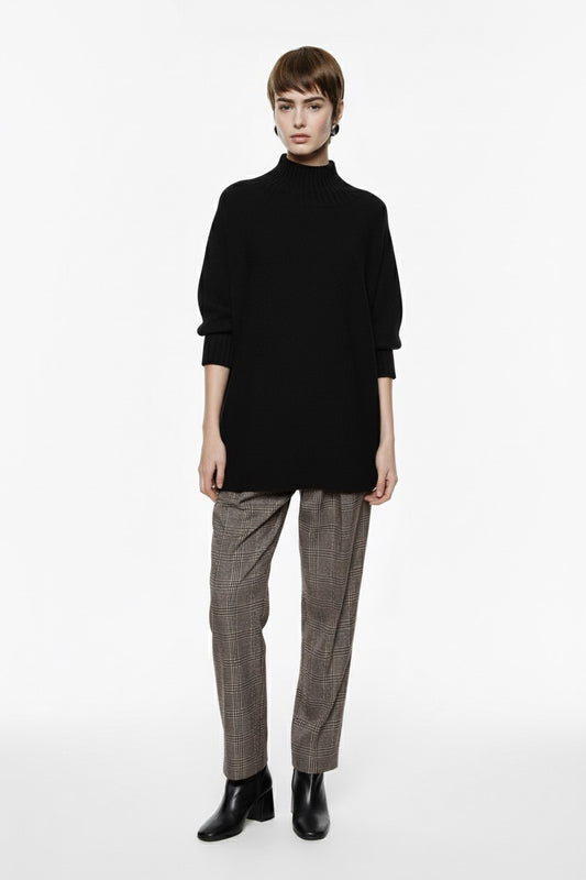 MAGLIONE OVERSIZE COLLO ALTO MANICA TRE QUARTI IMPERIAL