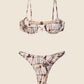 Bikini Donna Reggiseno con Ferretto e Slip Regolabile Fantasia 0321-X15