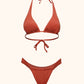 Bikini Donna Me Fui Triangolo alto con Slip fisso Red Clay SW0100-RC