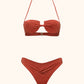 Bikini Donna Me Fui Reggiseno con Ferretto e Slip Fisso Red Clay SW0102RC
