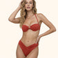 Bikini Donna Me Fui Reggiseno con Ferretto e Slip Fisso Red Clay SW0102RC