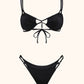 Bikini Donna Me fui Triangolo con Slip regolabile Nero SW0110-BK