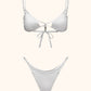 Bikini Donna Me fui Triangolo con Slip regolabile Bianco SW0110-WH