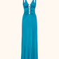 Vestito lungo Donna Me fui Petrolio SW0126-PT