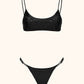 Bikini Donna Me fui Top con Slip fisso Nero SW0131-BK
