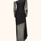 Vestito Lungo Donna Me Fui Nero SW0136-BK