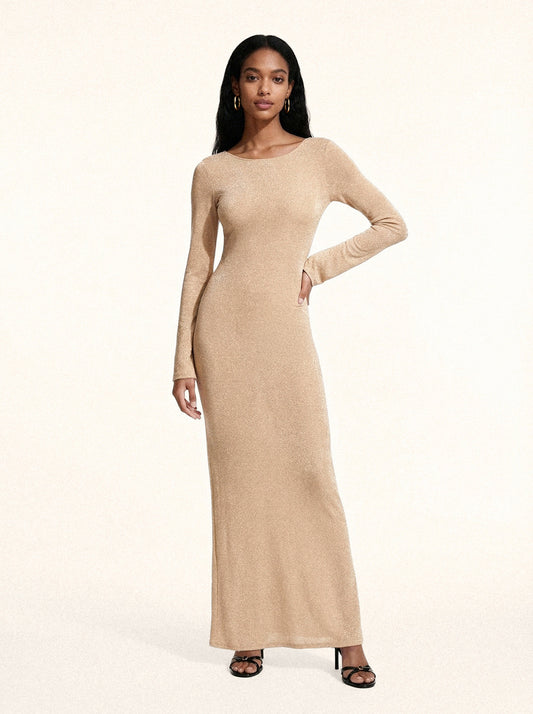 Vestito lungo Donna Me fui Gold SW0228-GD
