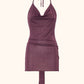 Vestito corto Donna Me fui Bordeaux SW0238-BD