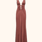 Vestito Lungo Donna Me Fui Marrone SW0329-BN