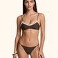 Bikini Donna Me fui Top regolabile con Slip fisso Marrone SW0431-BN