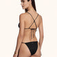 Bikini Donna Me fui Triangolo con Slip Americano regolabile Nero SW0500-BK