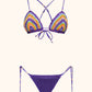 Bikini Donna Me fui Triangolo con Slip Americano regolabile Viola SW0500-PR