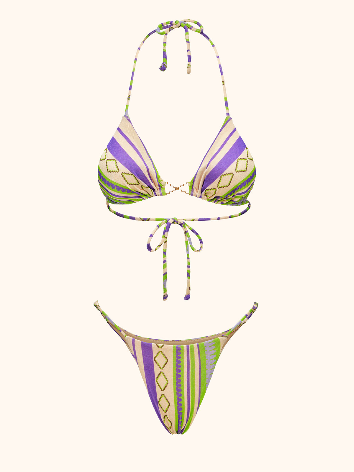 Bikini Donna Me fui Triangolo con Slip fisso Fantasia SW0521-X34