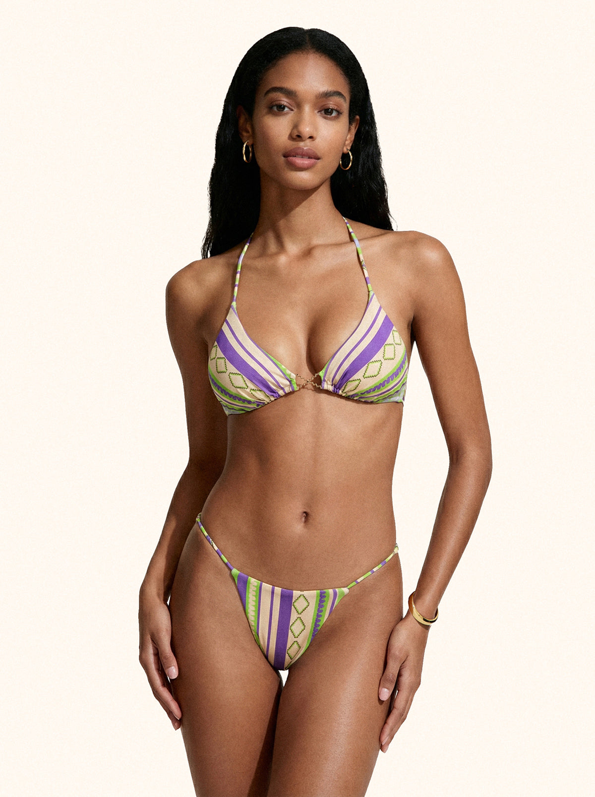 Bikini Donna Me fui Triangolo con Slip fisso Fantasia SW0521-X34