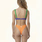 Bikini Donna Me fui Reggiseno con Ferretto e Slip Americano Fisso Color Block 0651-LC