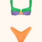 Bikini Donna Me fui Reggiseno con Ferretto e Slip Americano Fisso Color Block 0651-LC