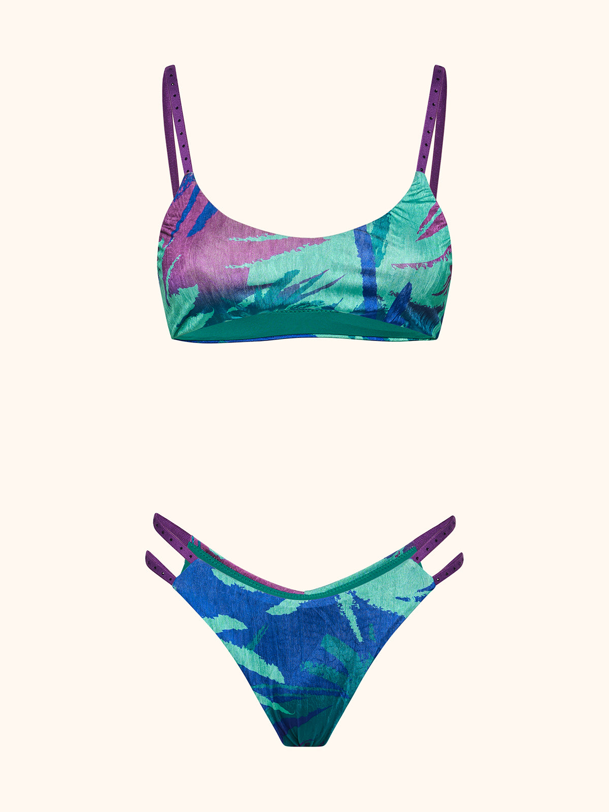 Bikini Donna Me Fui Top con Slip Fisso Fantasia SW0831-X45
