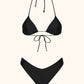 Bikini Donna Me Fui Triangolo con Slip Americano Fisso Nero SW1907-BK